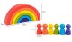 Wooden Blocks Arcade Logic Game Rainbow with Pawns Jhtoy-281