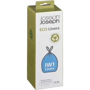 Joseph Joseph IW1 24-36L Recycled Bin Liners, 20 Pack, Grey