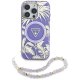 Guess Palm Trees Triangle Pearl Strap MagSafe Maciņš ar MagSafe iPhone 16 Pro Max, violets | Phone Case Cover