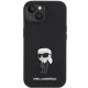 Karl Lagerfeld iPhone 15 Case Silicone Ikonik Metal Pin, Black