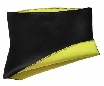 Neoprene Slimming Waist Belt for Workouts, Size L 33x22 cm, Black