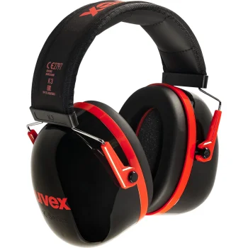 uvex K3 Earmuffs Hearing Protection, 33 dB, Black / Red