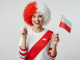 Sports Fan Afro Wig Curly Headwear for Matches, Red and White