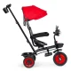 ECOTOYS 3-in-1 Kids\' Tricycle with Rotating Seat and Canopy, Red