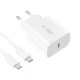 Tech-Protect NC20W PD 20W USB-C Wall Charger with USB-C Cable - White
