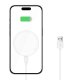 Tech-Protect QI15W-A33 Inductive Charger with MagSafe and Stand with USB-A / USB-C Cable - White