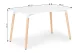 Modern Rectangular Dining Table 120x80 cm for Kitchen & Living Room ModernHome, White