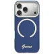 Guess IML Script Metal MagSafe Case for iPhone 17 Pro - Blue