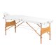 Balance Lux 3 Section Portable Massage Table Wooden Frame 190x70, white