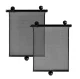 Universal Car Sunshade Roller Blinds (2 pcs), 40 cm, Black