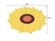 Silicone Coaster / Pot Pad, Flower Design, 5x5 cm