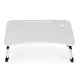 Folding Laptop Desk Bed Tray Table ModernHome 60x40 cm, White