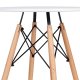 Round Dining Table for 2 Small Kitchen Table 60cm ModernHome, White
