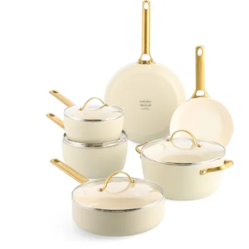 GreenPan Padova Reserve 6-Piece Pot & Pan Set, Cream White