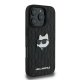 Apple iPhone 16 Pro 6.3\'\' Karl Lagerfeld Monogram Choupette Head Pin Cover Case, Black