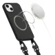 Tech-Protect MagNecklace MagSafe Case with Lanyard for iPhone 13, Black