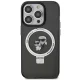 Karl Lagerfeld iPhone 15 Pro Case Ring Stand Karl & Choupette MagSafe, Black