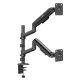 Ergo Office ER-692 B Dual Monitor Desk Mount with Gas Spring, 17\"-32\", 1-10kg, Black