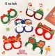 Children’s festive paper glasses, 6 pcs, colorful