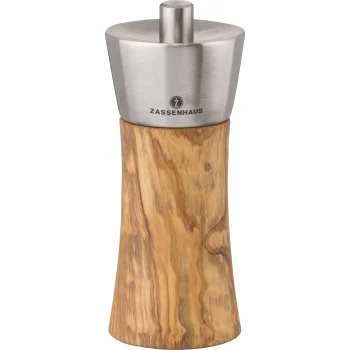 Zassenhaus Augsburg Salt Mill, Olive Wood, 14 cm