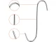 Stainless Steel Sausage and Meat Smoking Hooks, 18 cm (10 pcs.)