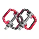 Rockbros 2010-12SBKR Aluminum Bicycle Pedals, Black/Red