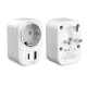 Tech-Protect TA100 EU to UK Travel Adapter - White
