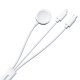 Joyroom S-IW008 3-in-1 cable magnetic charger USB-A - Lightning/USB-C 1.2m - white
