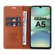 Xiaomi Redmi A5 4G YIKATU Leather Wallet Case Book Cover, Brown