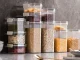 Food Storage Container Set with Seal, 5 pcs, Transparent