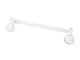 Adjustable Wall-Mounted Towel Rack with Suction Cups, White