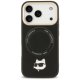 Karl Lagerfeld Big Strap Choupette vāciņš iPhone 17 Pro Max, MagSafe, Melns