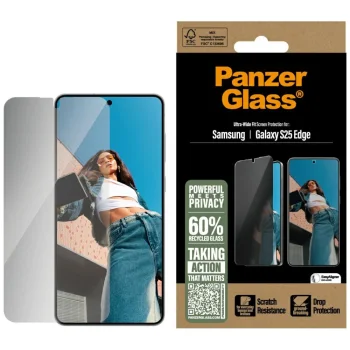 PanzerGlass Ultra-Wide Fit Privacy Glass Samsung Galaxy S25 Edge - Clear