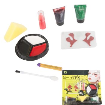 Vampire Dracula face makeup set with fake blood for Halloween