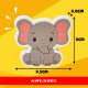 Kruzzel 00026600 Foam Bath Stickers - Animals
