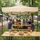 Pop-Up Gazebo Event Canopy Tent 3x3m MultiGarden, Beige