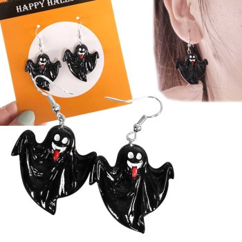 Halloween earring set, 6 pairs, pumpkin, ghost, eyeball, candy