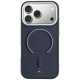 Mercedes Leather 3D MagSafe Case for iPhone 17 Pro Max, Navy Blue
