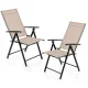Sofotel So-983 Folding Garden Chairs, Set of 2, Beige
