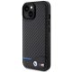 BMW ādas karbonizēts apvalks iPhone 15 - melns | Leather Carbon case for black