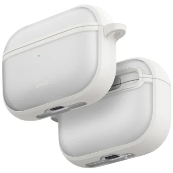 Ausinių dėklas Uniq Veren, skirtas AirPods Pro 3, baltas