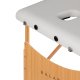 Balance Lux 3 Section Portable Massage Table Wooden Frame 190x70, white