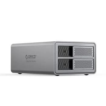 Orico 9828RU3 2-Bay Disk Array for 2.5"/3.5" SATA HDD/SSD, Gray