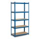 Humberg Heavy-Duty Metal Shelving Unit 180 x 90 x 40 cm, Blue