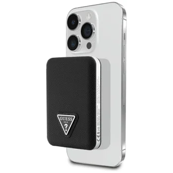 Guess Grained Triangle Powerbank with MagSafe 5000mAh 15W USB-C - black