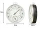 Analog Wall Thermometer with Hygrometer Indoor Outdoor, Grey-Black