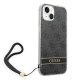 Guess 4G Print Strap vāciņš iPhone 14 Plus, melns
