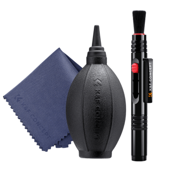 K&F Concept 3-in-1 Cleaning Kit - Blower, Microfiber, Lens Pen