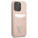 Guess Saffiano Triangle Logo Cardslot Case for iPhone 13 Pro, Pink