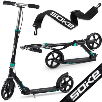 Soke City Urban Scooter, Black/Turquoise